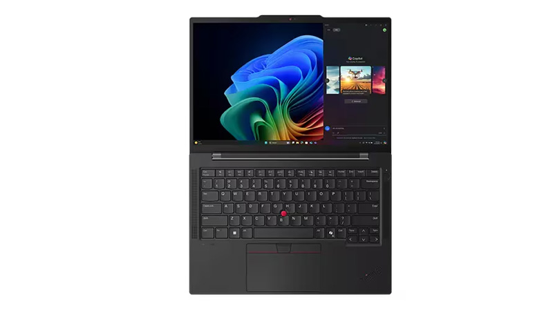 Flat view image of the Lenovo ThinkPad T14s – Snapdragon