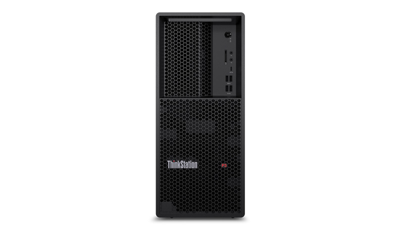Side view image of the Lenovo ThinkStation P3 Tower