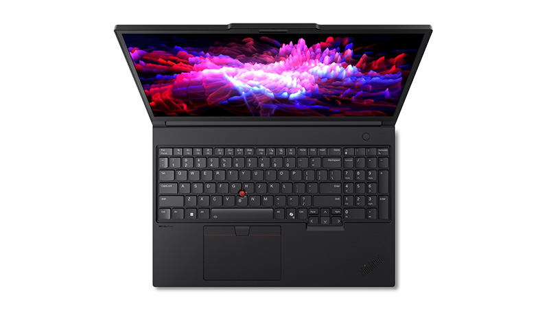 Lenovo Thinkpad p16 open top view