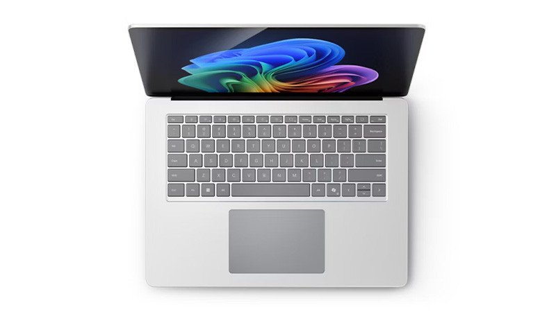 surface laptop 7 silver top view