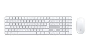 Apple Magic Keyboard with Touch ID & Numeric Keypad + Magic Mouse 2 – White