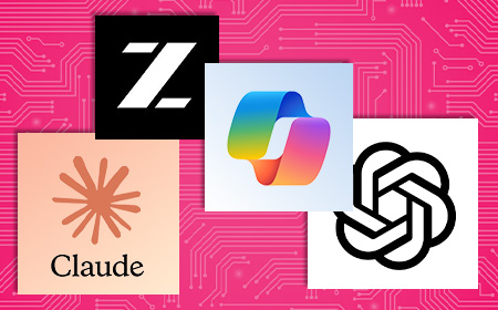 Claude, Z, Copilot and open ai logos