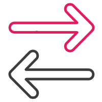 arrows showing flexibility